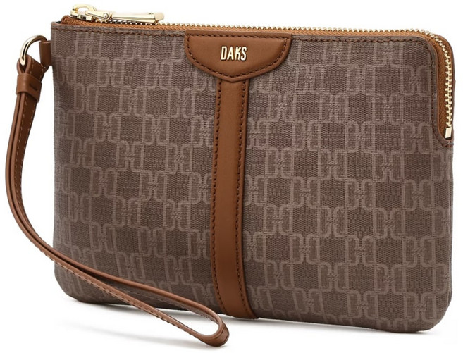 닥스 DCWA6E804W2 SAINT BARNET 세인트바넷 브라운 DD패턴 가죽 미니 클러치백 APO352 DZU580