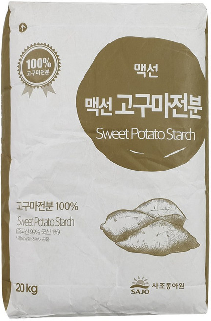 맥선 고구마전분 가루 100% 20kg 대용량 업소용 분말, 1개