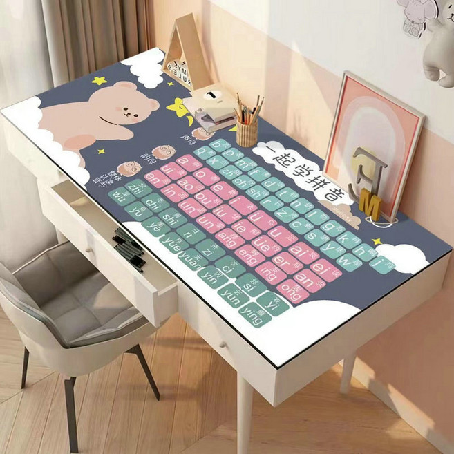 캐릭터 라지 책상 매트 병음 책상 매트 노트본 컴퓨터 방수 마우스패드, 13, 60*120cm, 1개
