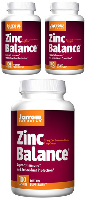 Jarrow FORMULAS 賈羅公式 鋅平衡膠囊 15mg, 100顆, 3罐