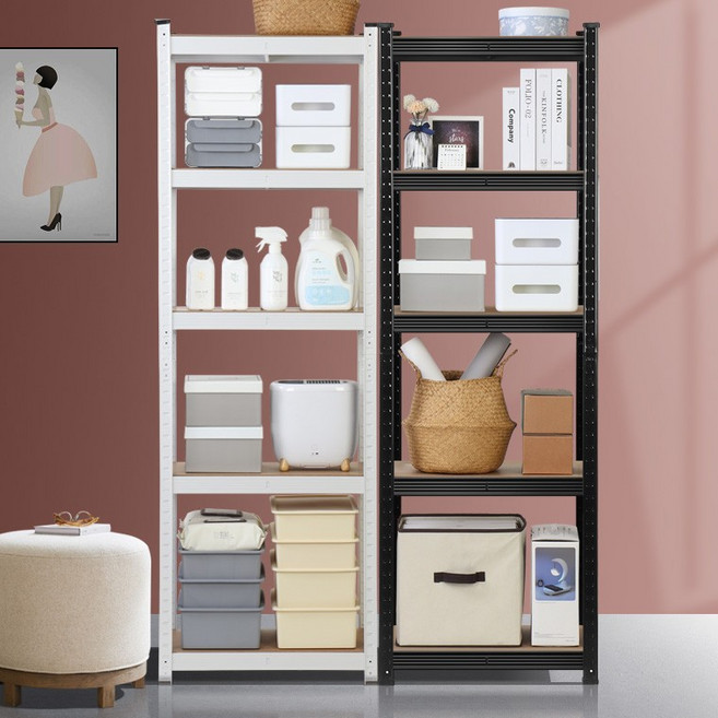 600x300x1800 5단 베란다수납선반 다용도선반장 틈새조립 폭좁은, 1개, 600x300x1800 5단 화이트