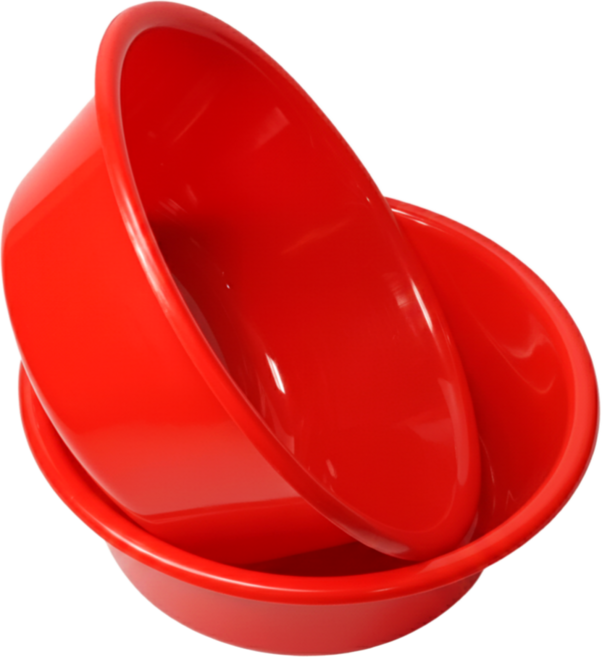 대원리빙 플라스틱 대야 2p, 2개, 중형 빨강