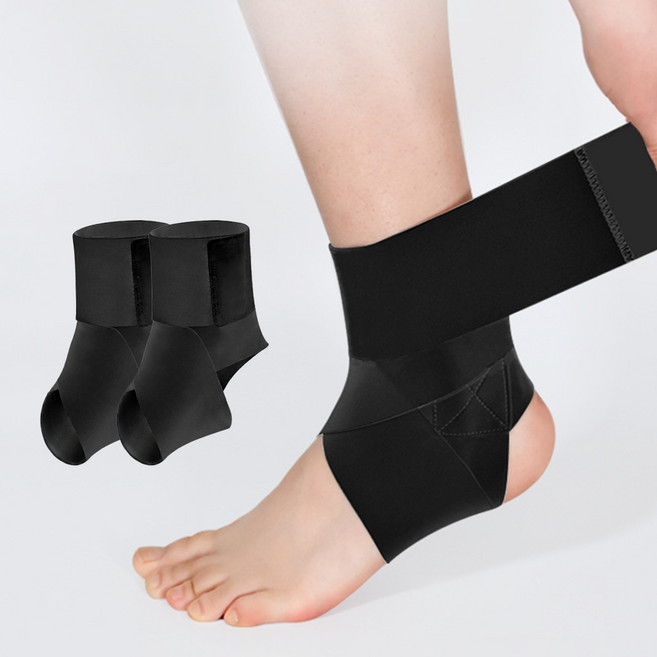 코지스 좌우겸용 얇은 발목보호대 발목아대, 블랙, 1개