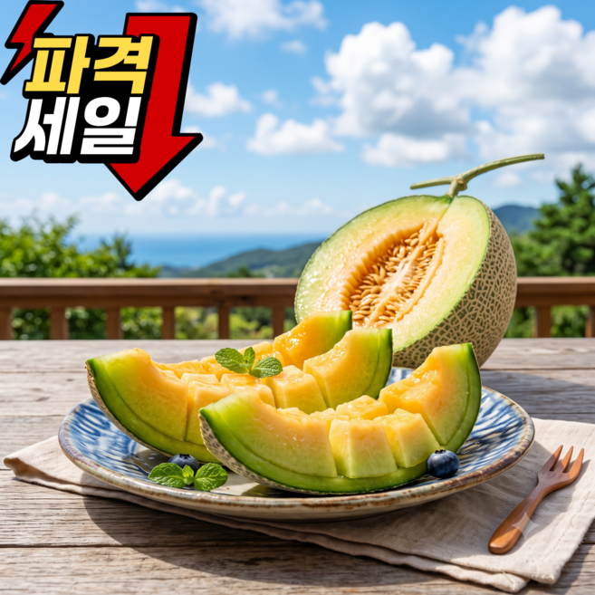 [한정 초특가] 새벽경매 프리미엄 머스크메론, 1박스, 8kg(5~6수)