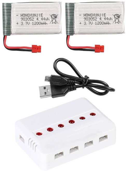 SYMA X5HW X5HC 드론부품 드론배터리, 36. (X5HW) 1200mah2개+6in1충전, 1개