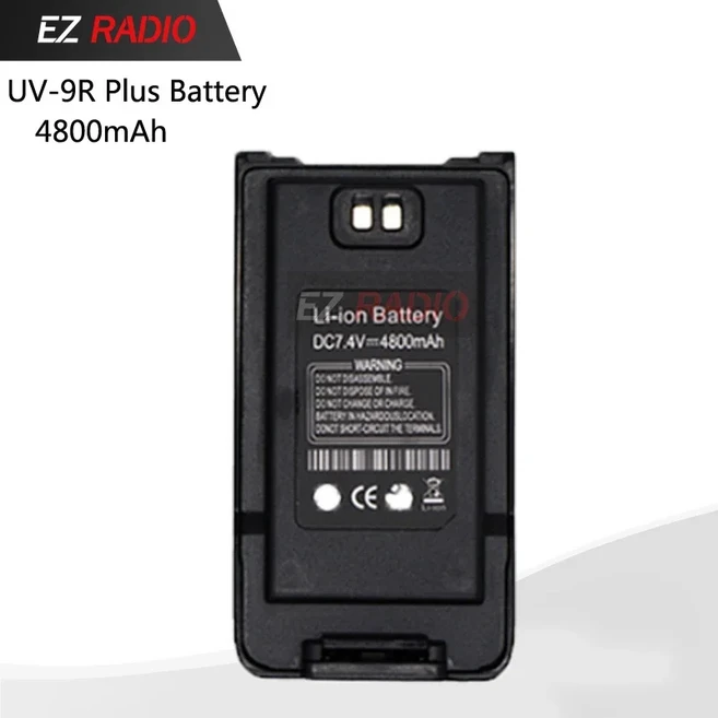 Baofeng 방수 워키 배터리 UV-9R 플러스 양방향 햄 라디오 액세서리 프로 T57 1800mAh, 01 China Mainland, 04 4800mAh -1PC