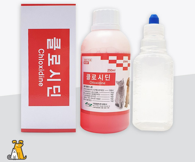 클로시딘 250ml + 공병 100ml 강아지고양이 소독제, 1개