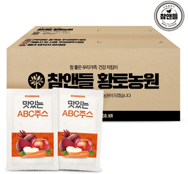 참앤들황토농원 [참앤들황토농원] 맛있는 abc주스 100포(실속포장), 70ml, 100개