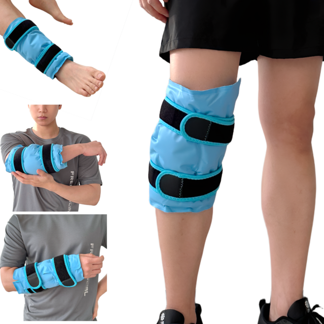 페어벨류 무릎 냉 찜질팩 얼음 찜질 아이싱 냉온 찜질 팩 지지대 밴드, 1개
