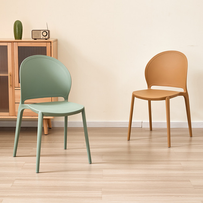 로나 체어 편한 디자인 플라스틱 사출 인테리어 카페 의자, 1개, 로나-그린