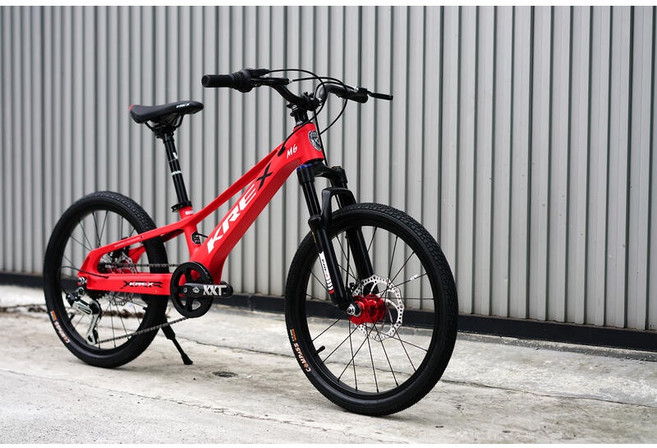 KREX M6 20吋 兒童自行車 碟煞 避震 7速 鎂鋁合金, 紅,標準車型, 1個