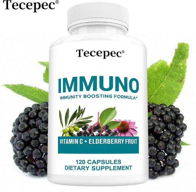 면역력 증강 캡슐 - 비타민C 엘더베리 함유 - 면역 에너지 면역체계 건강 균형에 도움, 3개, 120정