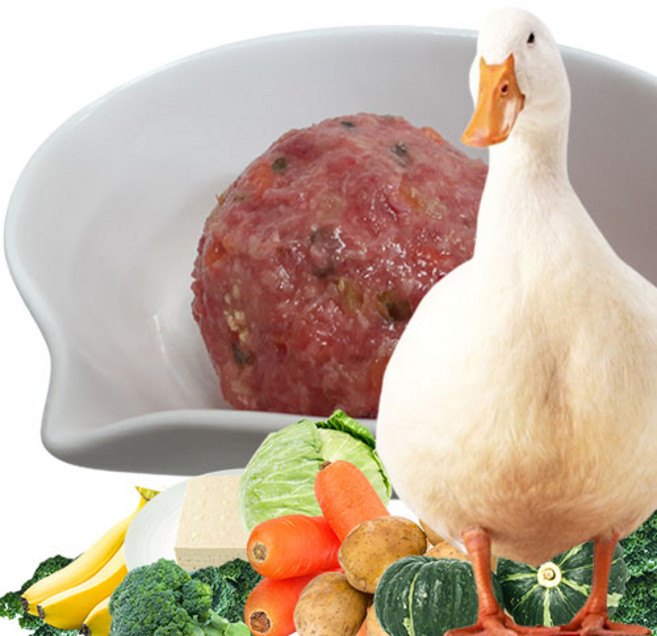 펫바프 펫푸드 강아지생식 바프식 오리 88% 야채퓨레 7종 12% 혼합제품 1kg 수제 자연식 오리생식 화식, 1개