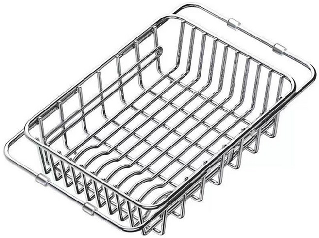스텐 싱크대 길이조절 식기건조대, 1개, 혼합색상, 1단