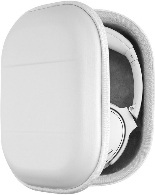 Geekria 헤드폰 케이스 QC Ultra QC45 QC 35 II QC25 호환 케이블 보관 기능이 있는 교체용 하드쉘 여행용 운반 가방(화이트), EJB38-31, 1개