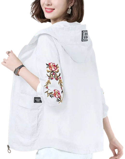 여성용 봄여름 야상 빅 사이즈 얇은 집업 후드 점퍼 Women's Jacket