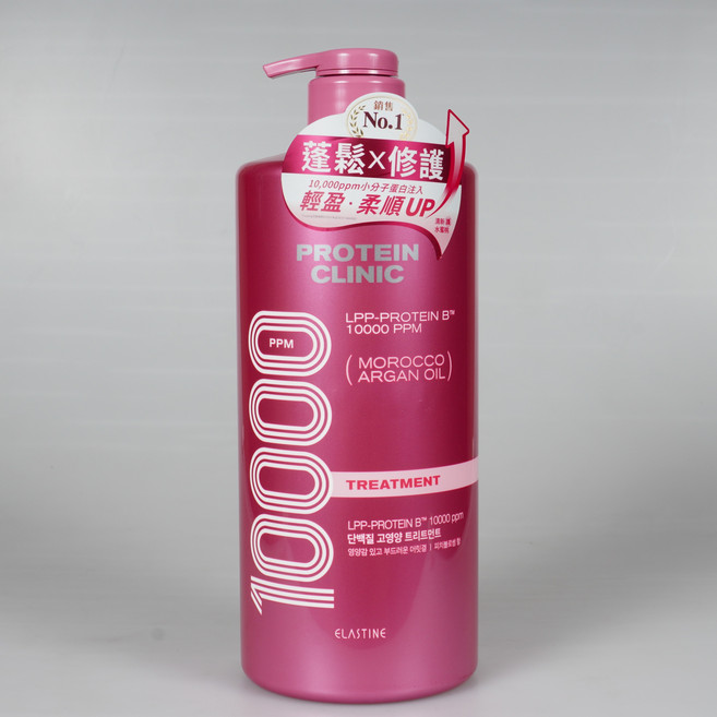 ELASTINE 角蛋白輕盈蓬鬆修護洗髮精1000ml-蜜桃香, 1個, 1L