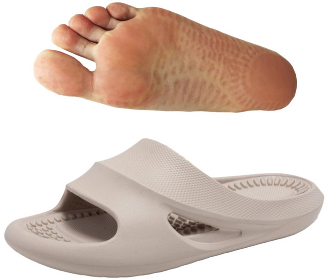 BodycoWe 발 지압 슬리퍼 아치 쿠션, 1개, 아이보리