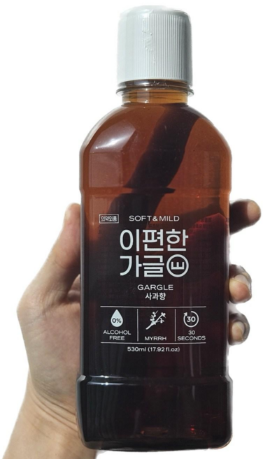 이편한가글 무알콜 약산성 불소 가글 구강청결제, 530ml, 1개