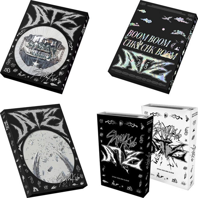 스트레이키즈 에이트 앨범 [애플뮤직 미공포 정품 셀피 포카 특전 및 초판예약특전 포함] STRAYKIDS ATE ALBUM CHK CHK BOOM 칙칙붐 미니9집, 일반반 BOOM 버전(그레이)+애플뮤직 포카특전