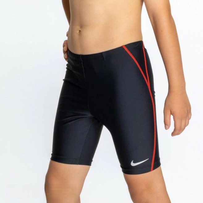 나이키 수영복 키즈 주니어 실내 외 생존수영 블랙레드 1991102-005