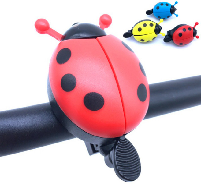 전동킥보드 따릉이 안전벨 어린이 자전거 벨 딸랑이 무당벌레 G107, (블루), 1개