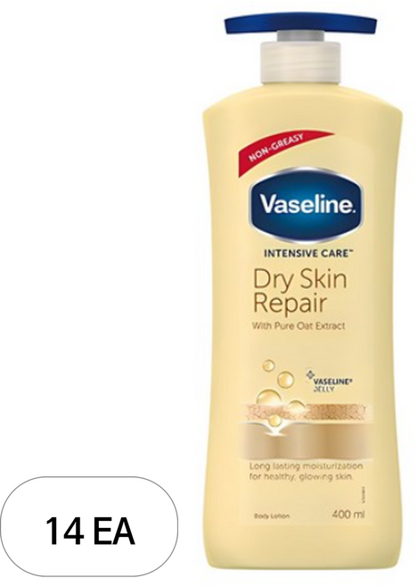 바세린 인텐시브 케어 드라이 스킨 리페어 로션, 400ml, 14개