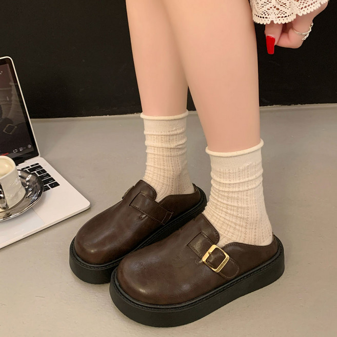 [오늘출발] 리리핑크 여성 겨울 방한 원벨트 털 발편한 블로퍼 뮬 슬리퍼 LIS25HS0918