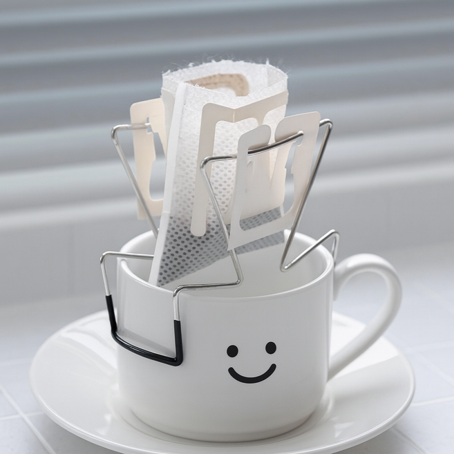 리코아 드립백 체어 거치대 스텐 홀더, 2개, 블랙