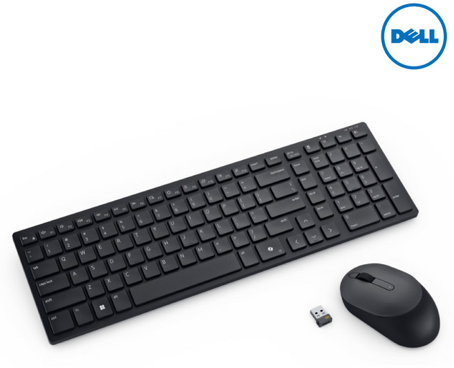 델 저소음 키보드 및 마우스 세트 KM555 한영자판 580-BBZL, 블랙, KM555_kor, 일반형