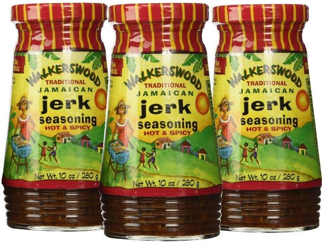 Walkerswood Hot & Spicy Traditional Jamaican Jerk Seasoning – (3 워커스우드 핫 & 스파이시 전통 자메이카 저크 시즈닝 – (3팩, 283g, 3개