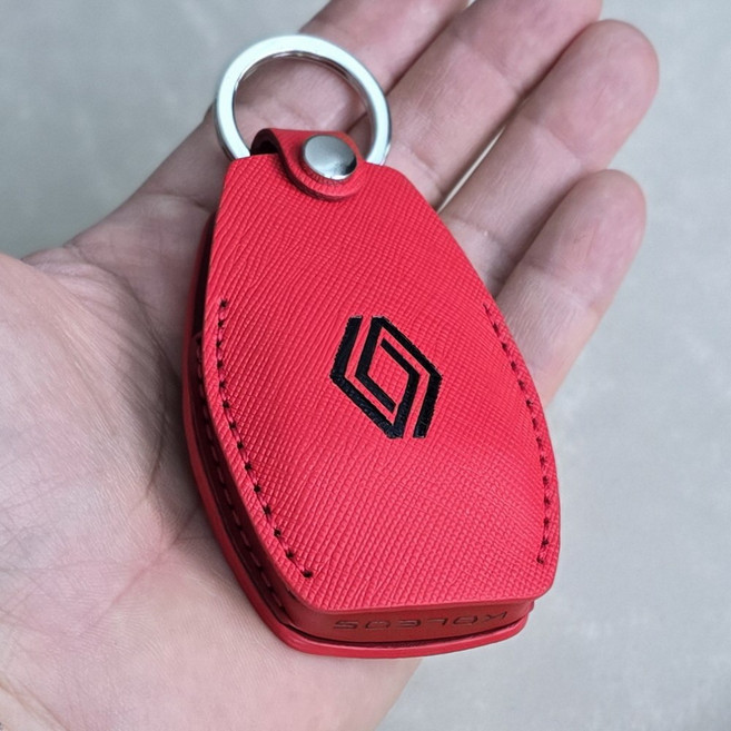 르노 그랑콜레오스 차키케이스 가죽 키홀더 엔드리프, 블랙/핑크