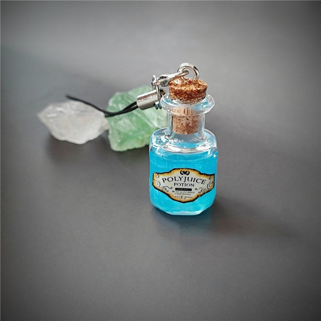 행운의물약 열쇠고리 해리 펠릭스 펠릭시스 사랑의묘약 핸드폰고리 폴리주스 포터 펜던트, 1개, 4. 폴리주스 핸드폰줄