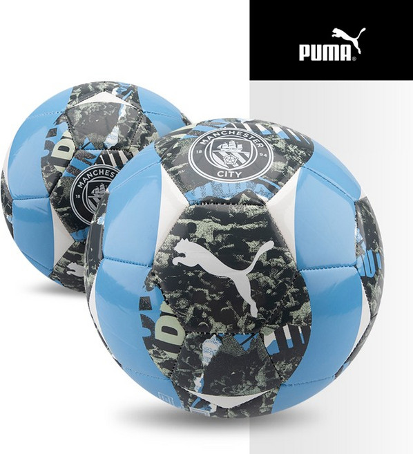푸마 맨체스터 시티 프리매치 축구공(08454874) 5호, 1개