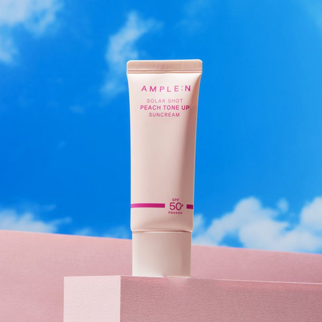 앰플엔 솔라샷 피치 톤업 선크림 3종 (선크림 2개+선스틱1개), 1개