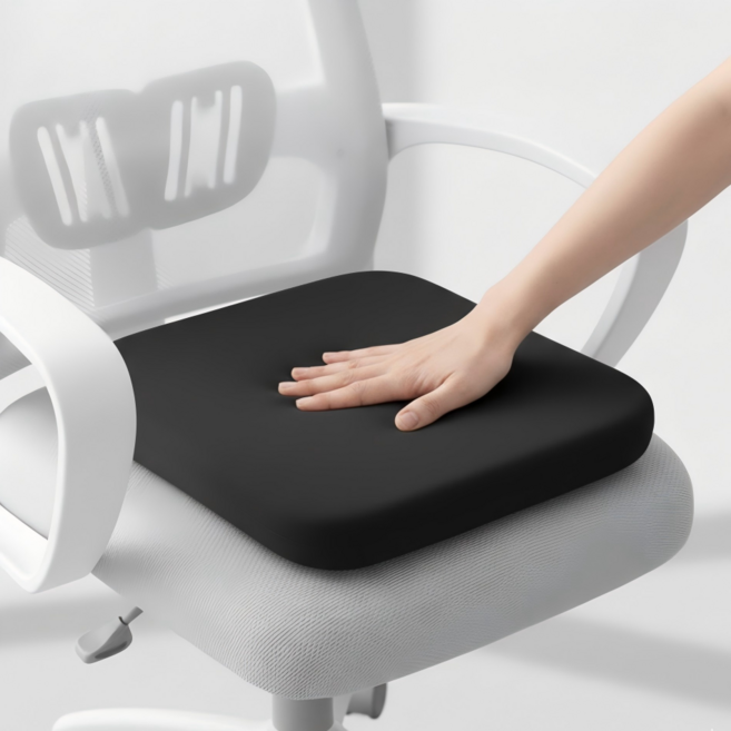 MIGA 푹신한 메모리폼 의자 방석 쿠션 체중분산 미끄럼방지 사무실 방석