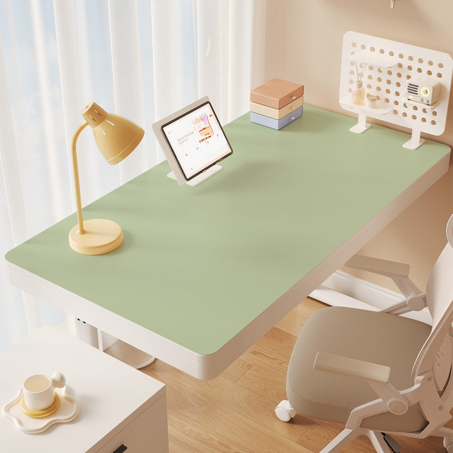 깔끔한 미끄럼 방지 책상 매트 수상스키 학생 책상 매트 사무실 책상 보호대 다용도, 1개, 말차색(120*60)