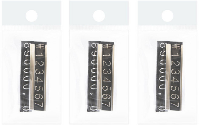 아트사인 프라이스칩 스탠드 가격 안내판 66 x 16 x 17 mm, 은색, 3개