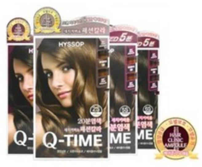서울화장품 히솝 큐타임 헤어 칼라 크림 6종 (택1) 순한 좋은 새치 머리 흰머리 5분 염색약, 5. 6S 자연 갈색, 1개