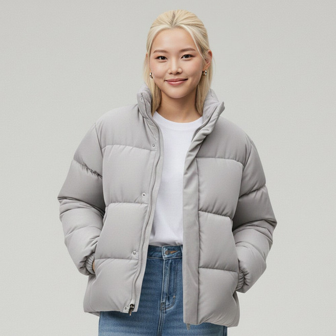 스타토리 오버핏 윈터 웰론 패딩 점퍼 남자 여성 커플 남녀공용 푸퍼 경량 자켓