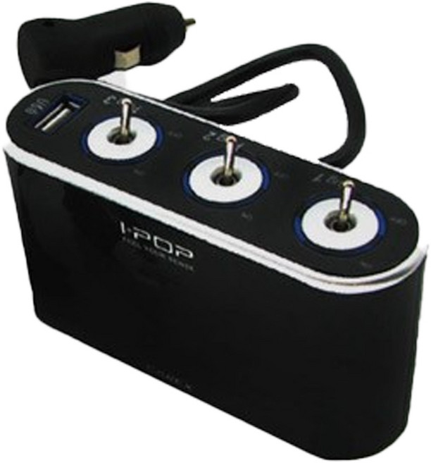 HC 멀티 시거잭 개별전원 스위치 USB 포트 3구 시거소캣, 3개, 1개