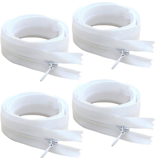 3 호 콘실지퍼 숨은지퍼, 화이트60cm, 1개