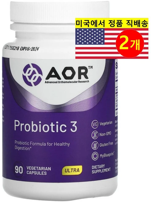 AOR 에이오왈 프로바이오틱 3 Probiotic, 2개, 90정 - 쿠팡
