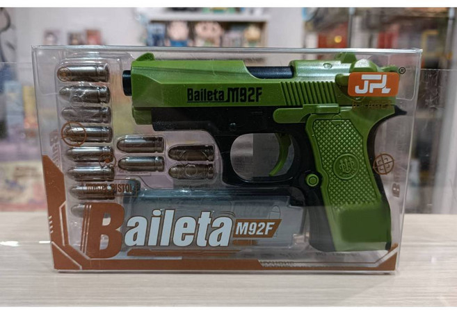 Baileta M92F 拋殼玩具手槍 盒裝玩具槍, 綠色, 1個