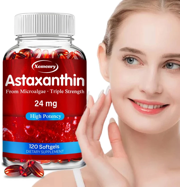 아스타잔틴 24mg - 심장 및 관절 건강 시력 건강 - 아슈와간다 포도씨 오일, 1개, 120정 - 쿠팡