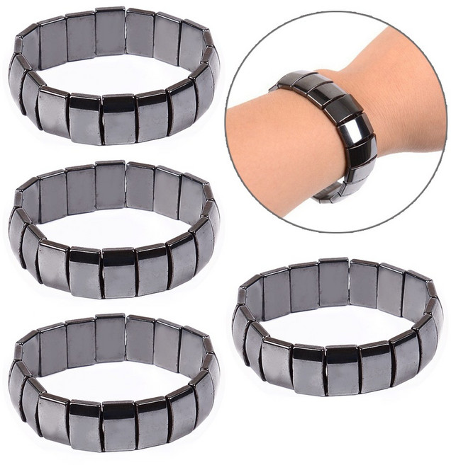 [4개 묶음] 남녀공용 패션팔찌 자석팔찌 NO.1 2P+2P 패션 구슬 메탈 자석 알 팔찌 발찌 마그네틱