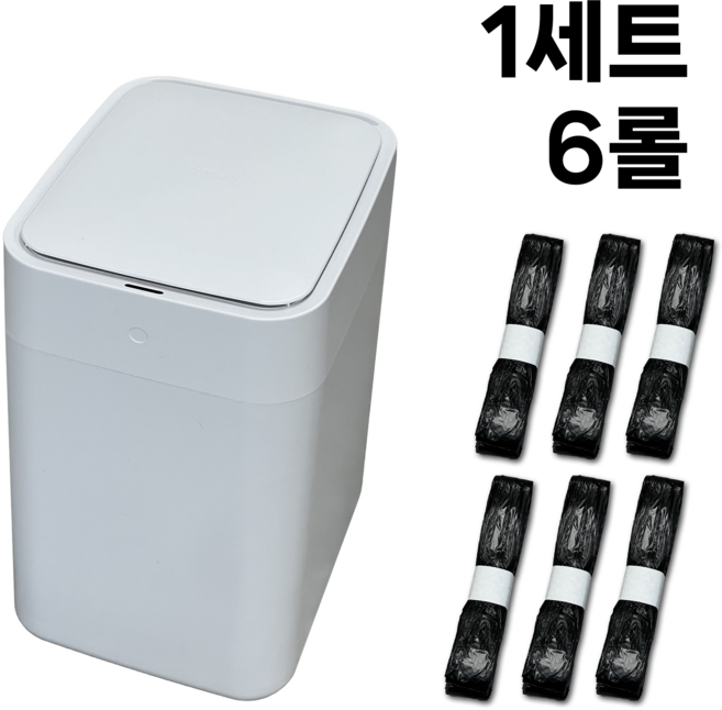 샤오미 토뉴 쓰레기통 리필 봉투 t1s 호환, 1세트, 토뉴 리필 쓰레기봉투 6개