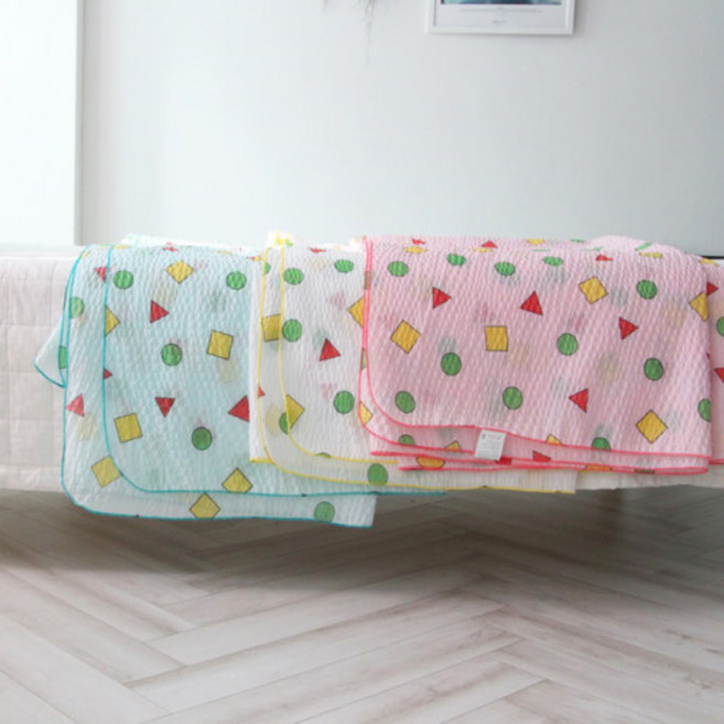 송화침장 시원한 짱구 리플 싱글 시어서커 쿨링 냉감 홑이불 여름침구 세트구성 가능, 민트