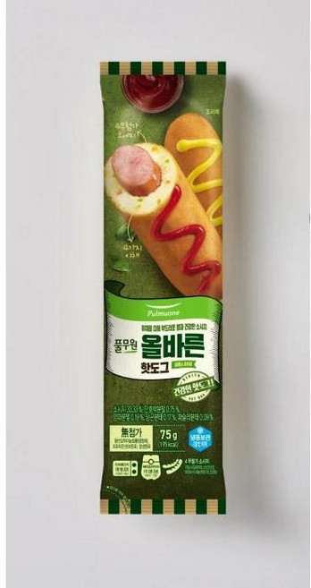 풀무원 올바른 핫도그 75g, 1개