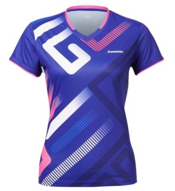 가와사키 ST-V1902 라운드티셔츠 여성 반팔 티셔츠 배드민턴 탁구 스쿼시 스포츠웨어